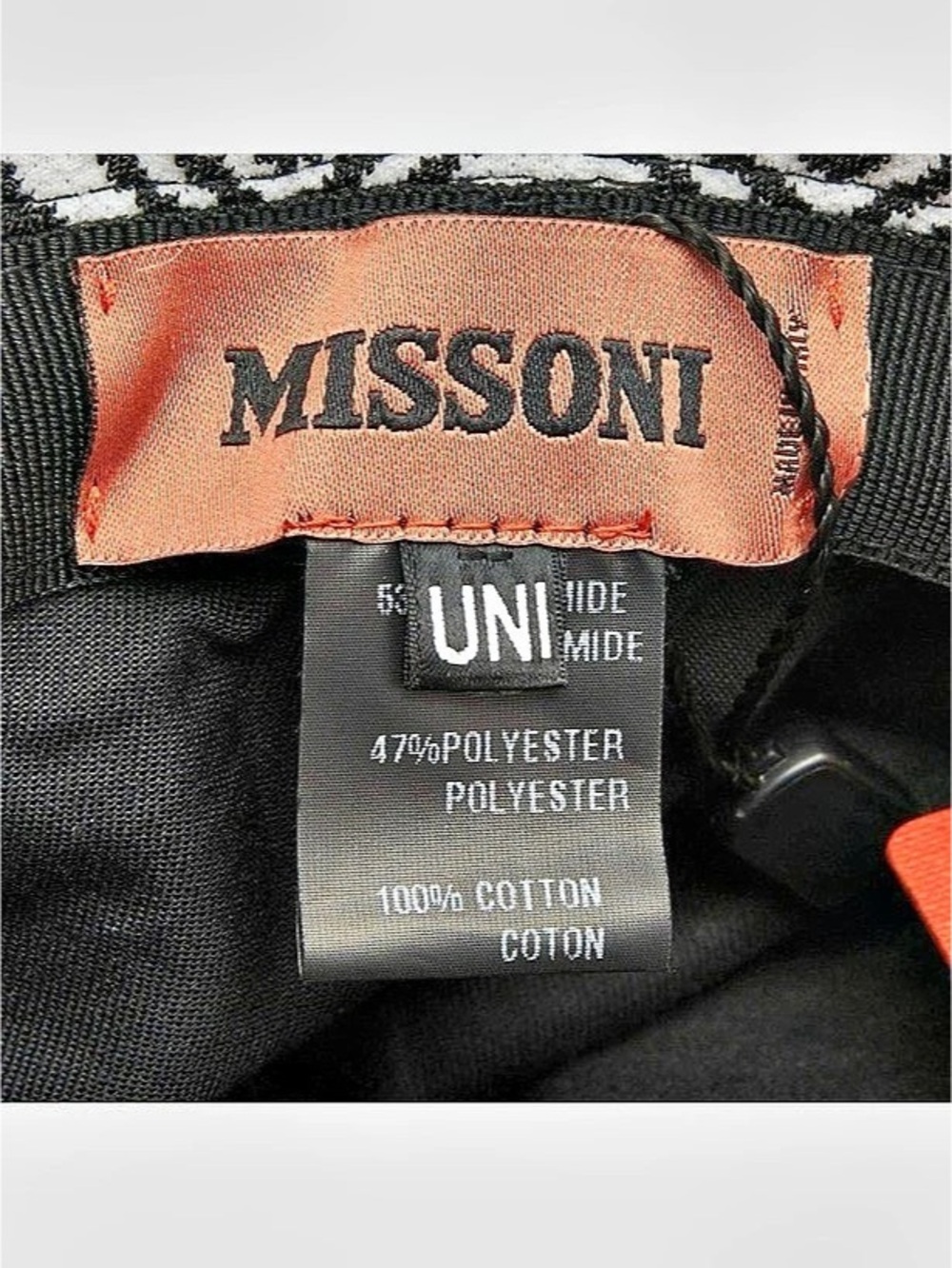 NWT Missoni Monochrome Zigzag Knit Bucket Hat One Size - Picture 3 of 5